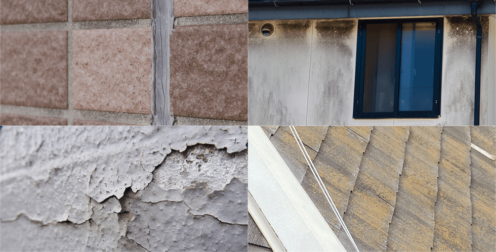 外壁・屋根塗装の塗り替え時期の症状